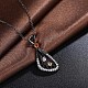 Модные латунные микро проложить циркония кулон ожерелья NJEW-BB34096-3