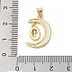 Латунные микропаве прозрачные подвески с фианитом KK-I712-49G-04-3