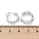Серьги-кольца из латуни с прозрачным фианитом EJEW-Q016-02P-3