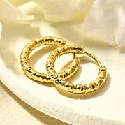 Серьги-кольца из нержавеющей стали 304 для женщин EJEW-M068-13C-G