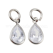 Латунные микропаве прозрачные кубические циркониевые подвески KK-A269-38P