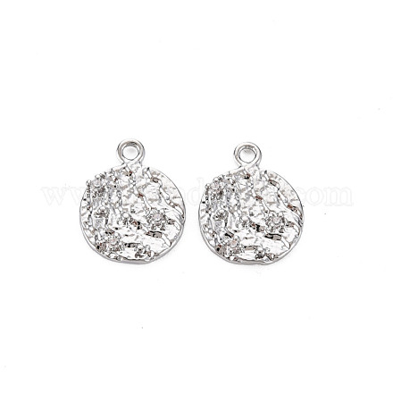 Латунные микропаве прозрачные кубические циркониевые подвески KK-S356-602-NF-1