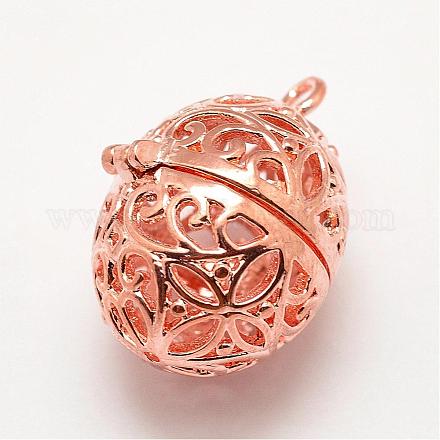 Латунные диффузор Locket подвески KK-P100-40RG-RS-1