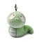 Flocky Animal Resin Pendants, with Platinum Iron Loop, Caterpillar, 23.5x14x20mm, Hole: 2.5mm