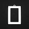Non-Tarnish 201 Stainless Steel Pendants, Laser Cut, Hollow, Rectangle, Stainless Steel Color, 34x22x1mm, Hole: 1.6mm