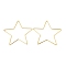 Iron Linking Rings, DIY Accessories, Star, Light Gold, 100x100x2.8mm, Inner Diameter: 97x97mm