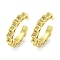 Brass Micro Pave Clear Cubic Zirconia Cuff Earrings for Women, Sun, Real 18K Gold Plated, 16x2.5mm