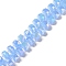 Glass Imitation Jade Beads Strands, AB Color Plated, Faceted, Flat Round, Cornflower Blue, 8x5mm, Hole: 1.2mm, about 80pcs/strand, 21.65 inch(55cm)