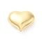 Brass Beads, Cadmium Free & Lead Free, Heart, Real 18K Gold Plated, 26x30x12mm, Hole: 3mm
