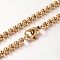 304 Stainless Steel Rolo Chain Necklaces, with Lobster Claw Clasp, Golden, 23.7 inch