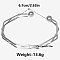 Stylish 304 Stainless Steel Cuff Bangles, Torque Bangles for Women, Stainless Steel Color, Inner Diameter: 2-5/8 inch(6.7cm)