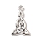 Alloy Pendants,Knot, Platinum, 25x15.5x2mm, Hole: 1.6mm