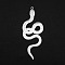 Tarnish Resistant 201 Stainless Steel Big Pendants, Laser Cut, Snake, Stainless Steel Color, 64.5x25x1mm, Hole: 1.4mm