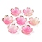 Acrylic Bead Caps, 5-Petal Flower, Hot Pink, 17.5x18x5mm, Hole: 1.2mm, 1162pcs/500g