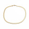Unisex 304 Stainless Steel Herringbone Chains Necklaces, with Lobster Claw Clasps, Golden, 15.94 inch(40.5cm), 6mm.