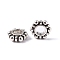 Alloy Beads Spacers, Cadmium Free & Nickel Free & Lead Free, Flower, Antique Silver, 11x4mm, Hole: 5mm