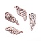 Wooden Cabochons, Laser Cut Wood Shapes, Wing, BurlyWood, 57~57.5x22~29.5x2mm