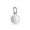 Anti-Tarnish 304 Stainless Steel Pendants, with Jump Ring, Flat Round Charm, Stamping Blank Tag, Stainless Steel Color, 7.5x6x1mm, Hole: 3.5mm