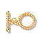 Brass Toggle Clasps, Cadmium Free & Nickel Free & Lead Free, Ring & Bar, Real 18K Gold Plated, Ring: 17.5x15x2.5mm, Hole: 1.8mm, Bar: 18x5.5x3mm, Hole: 1.6mm