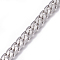 Tarnish Resistant 304 Stainless Steel Cuban Link Chains, Chunky Curb Chains, Twisted Chains, Unwelded, Textured, Stainless Steel Color, 7mm, Links: 10x7x1.8mm