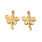 Manual Polishing 304 Stainless Steel Charms, Dragonfly Charm, Real 18K Gold Plated, 12x9x1mm, Hole: 1.2mm