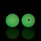 Luminous Candy Color Glass Bead, Glow in the Dark,  Round, Light Khaki, 8mm, Hole: 1.3mm
