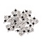 Alloy Enamel Chandelier Component Links, Cadmium Free & Lead Free, Rhombus, Antique Silver Metal Color, Black, 35x29x3mm, Hole: 1.5mm
