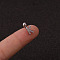 316L Surgical Stainless Steel Micro Pave Clear Cubic Zirconia Cartilage Earrings, Stainless Steel Color, Letter K, 6mm, Pin: 1.2mm