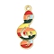 Alloy Enamel Pandants, Golden, Musical Note, 28x12x1mm, Hole: 1.8mm