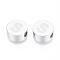 Tarnish Resistant 304 Stainless Steel Beads, Flat Round with Letter, Letter.S, 10x4.5mm, Hole: 2mm