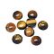 Natural Tiger Eye Cabochons, Half Round, 10x3~4mm