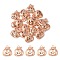 20Pcs Halloween Pumpkin Jack-O'-Lantern Alloy Pendants, Lead Free & Cadmium Free, Rose Gold, 18x16x3mm, Hole: 1.8mm