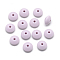 Food Grade Eco-Friendly Silicone Beads, Rondelle, Lilac, 12x6~7mm, Hole: 2mm