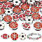 36pcs 3 style Alloy Slide Charms, with Enamel, Sports Goods, Mixed Color, 12.5~14.5x9~13.5x3.5~4.5mm, Hole: 1.5x7~8.5mm, 12pcs/style