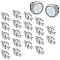 Brass Magnetic Clasps with Loops, Round, Platinum, 16x10mm, Hole: 1.6mm