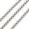304 Stainless Steel Box Chains, Unwelded, with Spool, Stainless Steel Color, 2.7x1.6mm