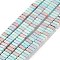 Natural Rainbow Alashan Agate Beads Strands, Dyed, 2-Hole, Rectangle, Mixed Color, 3x6.5x3mm, Hole: 0.8mm, about 124pcs/strand, 15.94 inch(40.5cm)