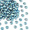 Preciosa® Crystal Hotfix Flatback Stones, Czech Crystal, Round(438 11 612 Chaton Rose VIVA 12 ®), 60310 200 Capri Blue AB, SS10(2.7~2.9mm)