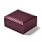 Cloth Pendant Necklace Storage Boxes, Jewelry Packaging Boxes with Sponge Inside, Rectangle, Old Rose, 8.5x7.4x4cm