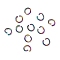 304 Stainless Steel Jump Rings, Round Ring, Open Jump Rings, Rainbow Color, 5x0.8mm, Inner Diameter: 3.5mm