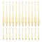 BENECREAT 100Pcs Leaf Pattern Brass Pendants, 2 Style Long Leaf Charm Pendants for Bracelet Necklace Jewelry DIY Craft Making, Hole: 1~1.2mm