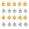 20Pcs 2 Colors 304 Stainless Steel Pendants, Sun with Human Face, Golden & Stainless Steel Color, 17.5x15x2.5mm, Hole: 1.6mm, 10pcs/color