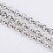 Iron Rolo Chains, Round, Belcher Chain, with Spool, Unwelded, Lead Free, Platinum, 3x1mm