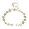 Brass Star Link Chain Bracelet Making, with Lobster Clasp, for Link Bracelet Making, Golden, 6-1/4 inch(16cm)