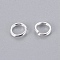 304 Stainless Steel Jump Rings, Open Jump Rings, Silver Color Plated, 18 Gauge, 6x1mm, Inner Diameter: 4mm, about 50pcs/5g