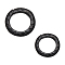2Pcs 2 Styles 304 Stainless Steel Spring Gate Rings, O Rings, Ion Plating (IP), Gunmetal, 7 Gauge, 18~21.5x3.5mm, Inner Diameter: 12~15mm, 1pc/style