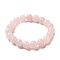 Gemstone Bracelet, Rose Quartz, about 5.2cm inner diameter, Bead: 10mm in diameter, 19pcs/Strand