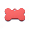 Pet Aluminium Pendants, Stamping Blank Tag, Bone, Red, 25x38x1mm, Hole: 3mm