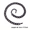 Unisex 304 Stainless Steel Curb Chains Necklaces, 15.75 inch(40cm).