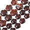 Natural Brecciated Jasper Beads Strands, Flower, with Seed Beads, 14.5~15x15~15.5x5~7mm, Hole: 0.9~1mm, about 27pcs/strand, 17.68 i ch(44.9cm)